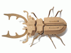 Beetle Insect 3d Puzzle 3mm Free DXF File