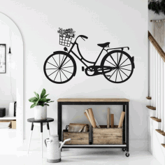 Bicycle Wall Decor For Laser Cutting Free Vector File