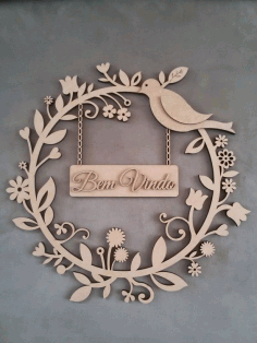 Bird For Wall Decor Drawingfor Laser Cut Free Vector File