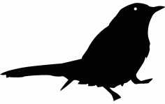 Bird Silhouette Black Free DXF File