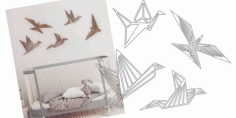 Birds Baby Room For Laser Cut Free DXF File