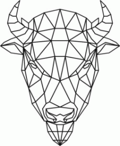 Bison Head 3d Murals For Laser Cut Plasma Decal Free Vector File