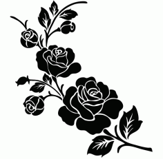 Black And White Flowers Download Free DXF File
