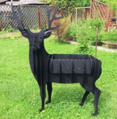 Black Deer Assembly Model Free Vector File