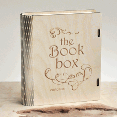 Book Box Wooden Free Vector File, Free Vectors File