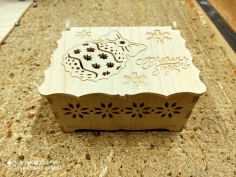 Box For Christmas Decorations Layout For Laser Cutting Free DXF File