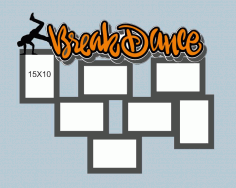 Break Dance Frame For Laser Cut Free Vector File