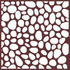 Bubbles Seamless Floral Screen Design For Laser Cutting Free DXF File