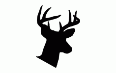 Buck Done Deer Silhouette Free DXF File
