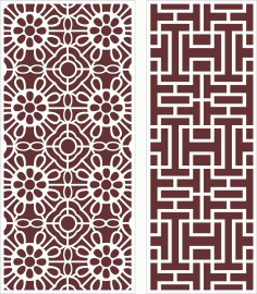 Bulkhead Design Cabbage And Tiles Shaped For Laser Cut Free Vector File