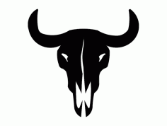 Bull Skull Free DXF File