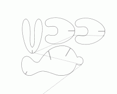 Bunny 3d Puzzle Free DXF File