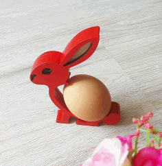 Bunny Easter Egg Holder For Laser Cutting Free DXF File