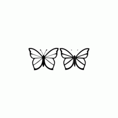 Butterfly 26 Ornament Decor Free DXF File