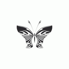 Butterfly Art Illustration Free DXF File