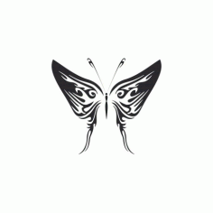 Butterfly Illustration Free DXF File