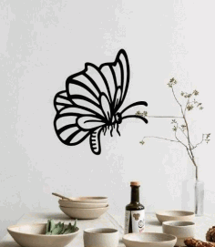 Butterfly Wall Decorand Free DXF File