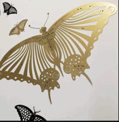Butterfly Wall Stickerand Free DXF File