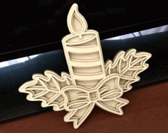 Candle Multilayer For Laser Cutting Free Vector File