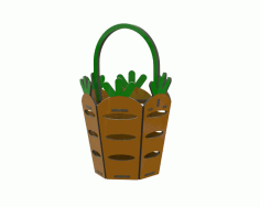 Carrot Easter Basket Laser Cutting Template Free Vector File, Free Vectors File