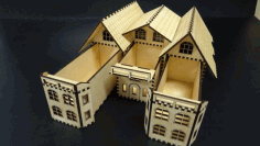 Casket Box House Layout For Laser Cut Free Vector File