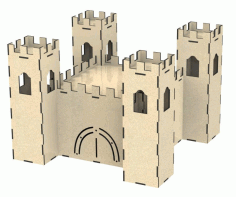 Castle Doll House Jigsaw Puzzle Free DXF File