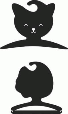 Cat Clothes Hangers For Laser Cut Cnc Free Vector File