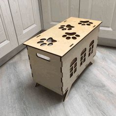 Cat House Template For Laser Cut Free Vector File