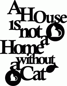 Cat Quote Free DXF File