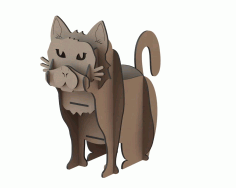 Cat Remote Control Holder Laser Cut Free Vector File