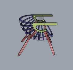 Chair Shell 4 Legs Free Vector File