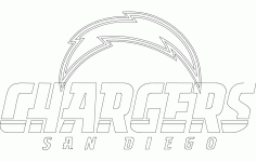 Chargers Logo Free DXF File
