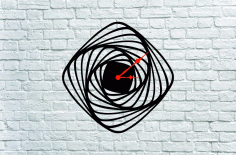 Chasy Spiral Clock Laser Cut Project Idea Free Vector File