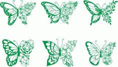 Chic Butterflies Free Vector File
