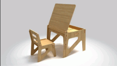 Child Chair Cutting 02 Free DXF File