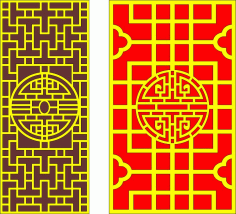 Chinese Partition Screen For Laser Cut Free Vector File