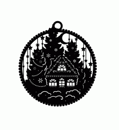 Christmas Ball Unique Christmas Decor Laser Cut Free Vector File