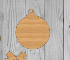 Christmas Blank Bauble For Craft Laser Cut Free Vector File