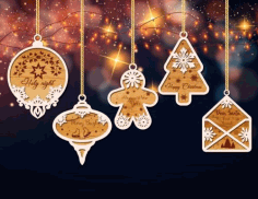 Christmas Layered Toys Decor Laser Cut Free Vector File