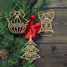 Christmas Ornaments Xmas Tree Decorations Laser Cut Free Vector File