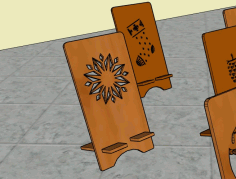 Christmas Snowflakes Wooden Mobile Stand Laser Cut Free DXF File