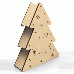 Christmas Tree Gift Box Laser Cut Free Vector File