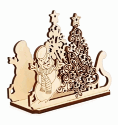 Christmas Tree Napkin Holder Laser Cut Free Vector File