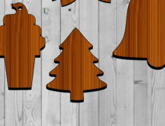 Christmas Tree Shape Cutout Laser Cut Free Vector File