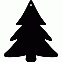 Christmas Tree Silhouette Laser Cut Free DXF File