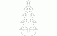 Christmas Tree Simple Laser Cut Free DXF File