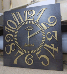 Classic Wall Clock For Laser Cutting Free Vector File, Free Vectors File