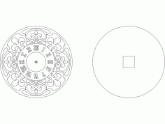 Clock face-3 Free DXF File