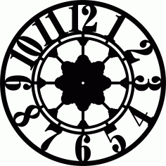 Clock Face Template For Laser Cut Free Vector File