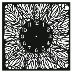 Clock Floral Pattern For Laser Cut Free Vector File, Free Vectors File